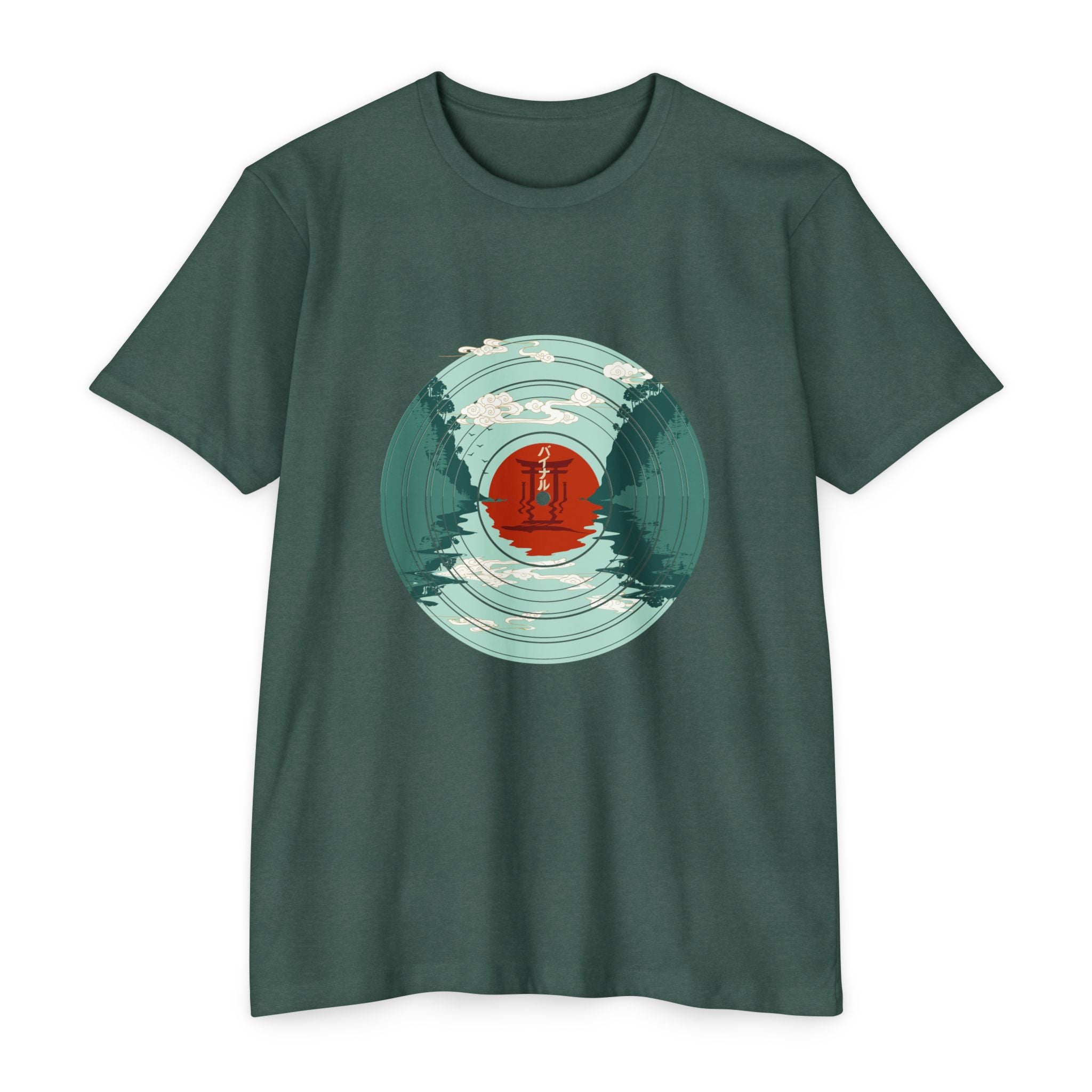 Japanese Pagoda Vinyl Record T-shirt