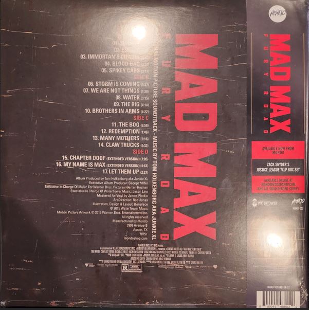 Mad Max: Fury Road - Original Motion Picture Soundtrack 2xLP