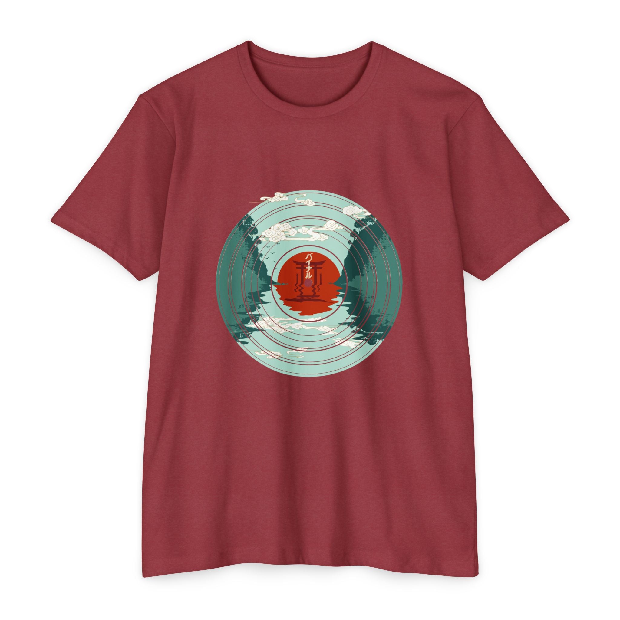 Japanese Pagoda Vinyl Record T-shirt