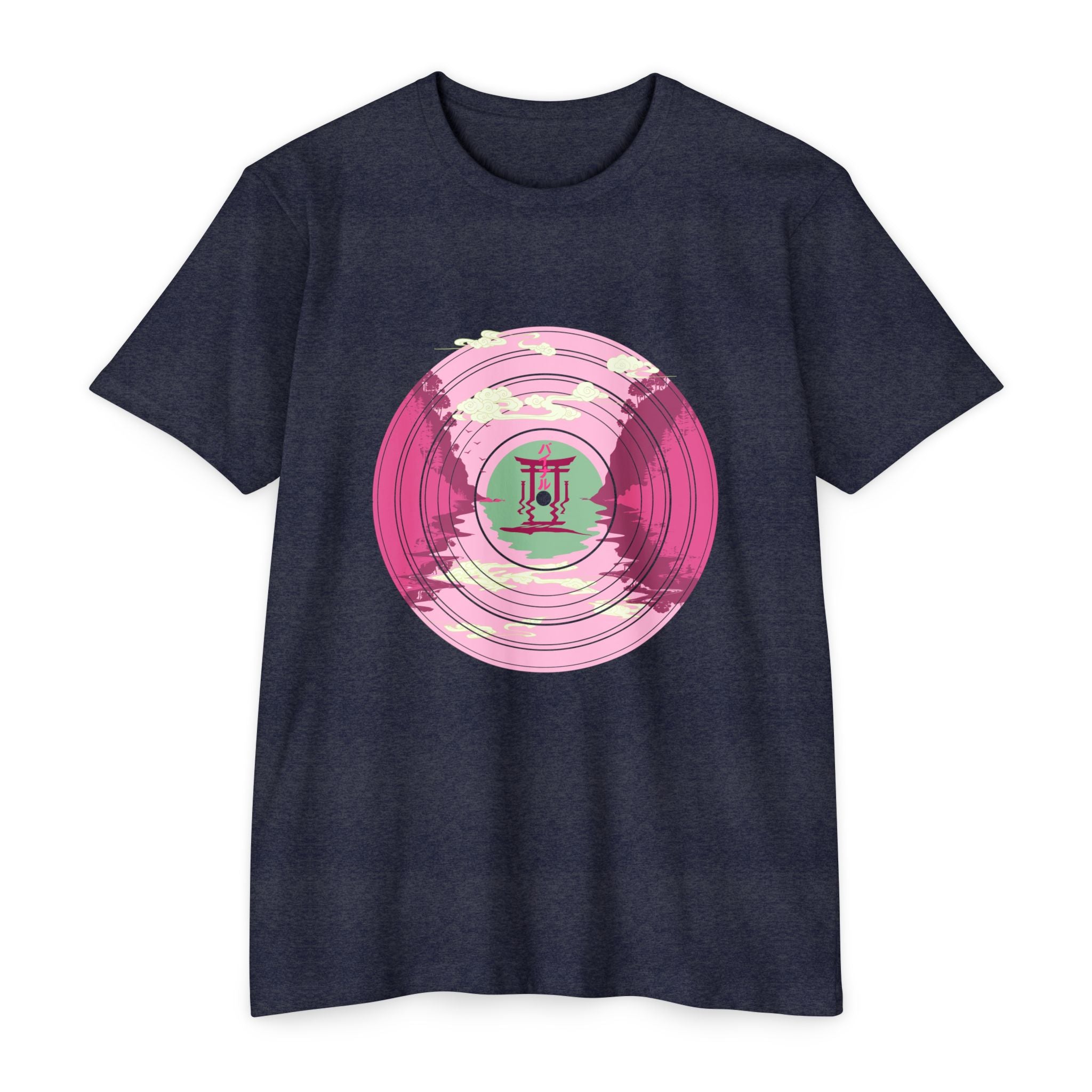 Japanese Pagoda Vinyl Record T-shirt