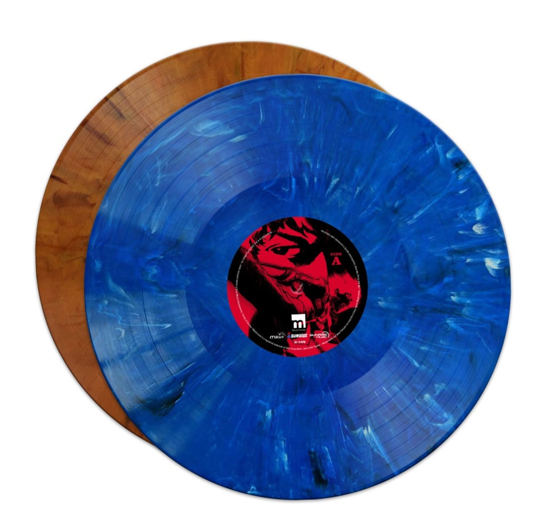 Cowboy Bebop Vinyl Records Orange and Blue